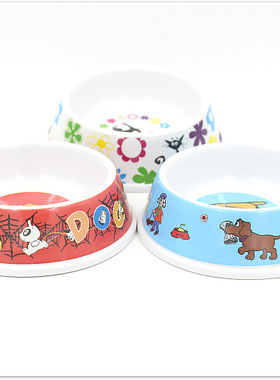 抢购卡通宠物碗小号 宠物食盆水盆 狗碗犬碗猫碗狗碗 花色随机