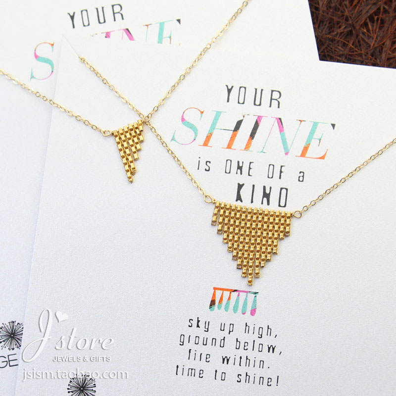 dogeared美国独特风光芒流苏项链