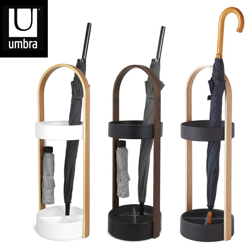 umbra雨伞架家用实木落地式雨具雨伞收纳架酒店大堂雨伞桶收纳桶