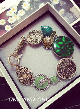 欧美风vintage气质滴油花朵手链