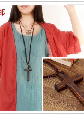 木质雕刻手工复古挂饰毛衣链包邮