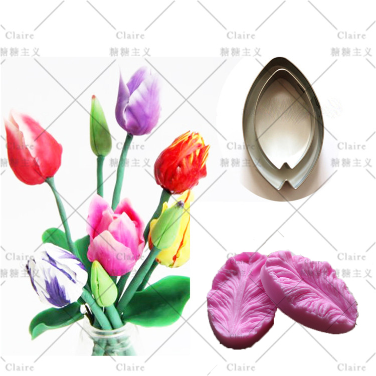 郁金香翻糖花瓣干佩斯蛋糕切模