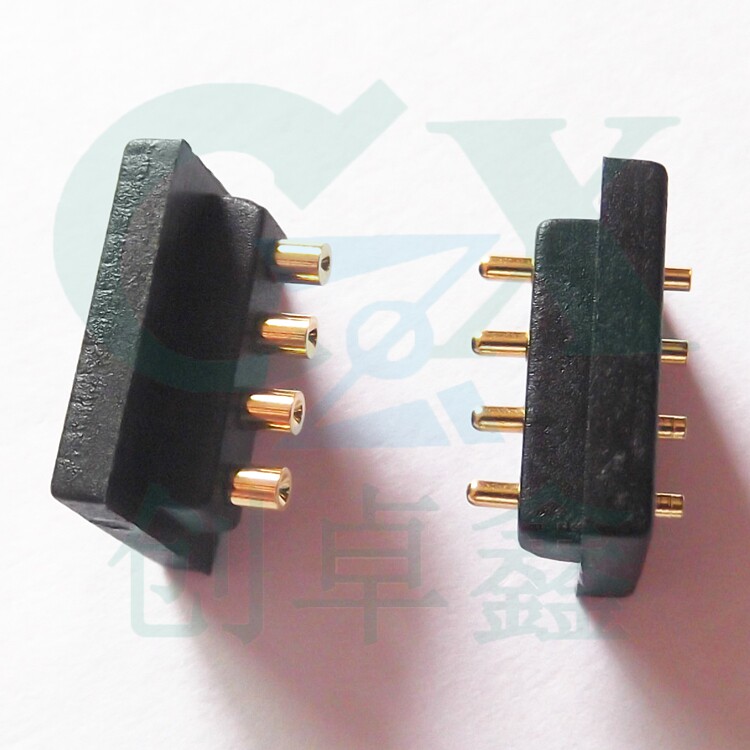 pogopin连接器 4pin弹簧针公母座 智能机器人信号针连接器