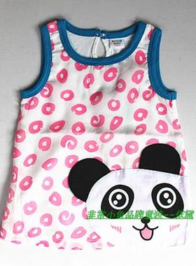 2015夏季童装非常小鱼25473女宝宝儿童针织背心90-120