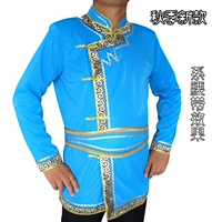 Quần áo nam Mông Cổ dài tay ngắn Quần áo Mông Cổ cuộc sống Khách sạn Mông Cổ phục vụ bàn quần áo nam - Trang phục dân tộc bo dan toc cho nam nu
