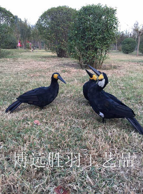 放着鸬鹚/鸬鹚鱼鹰摆件/园林装饰/家居摆件/水景装饰/标本模型/