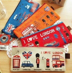 英国伦敦出口文具袋笔袋zakka牛津布学生礼物钱包帆布harrods零钱