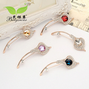 Bagen grass Lily jewelry high grade vintage Korea fashion unisex Crystal pin brooch corsage