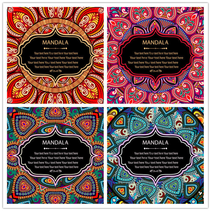 a1237矢量抽象少数民族风格花纹纹饰背景模板 ai设计素材