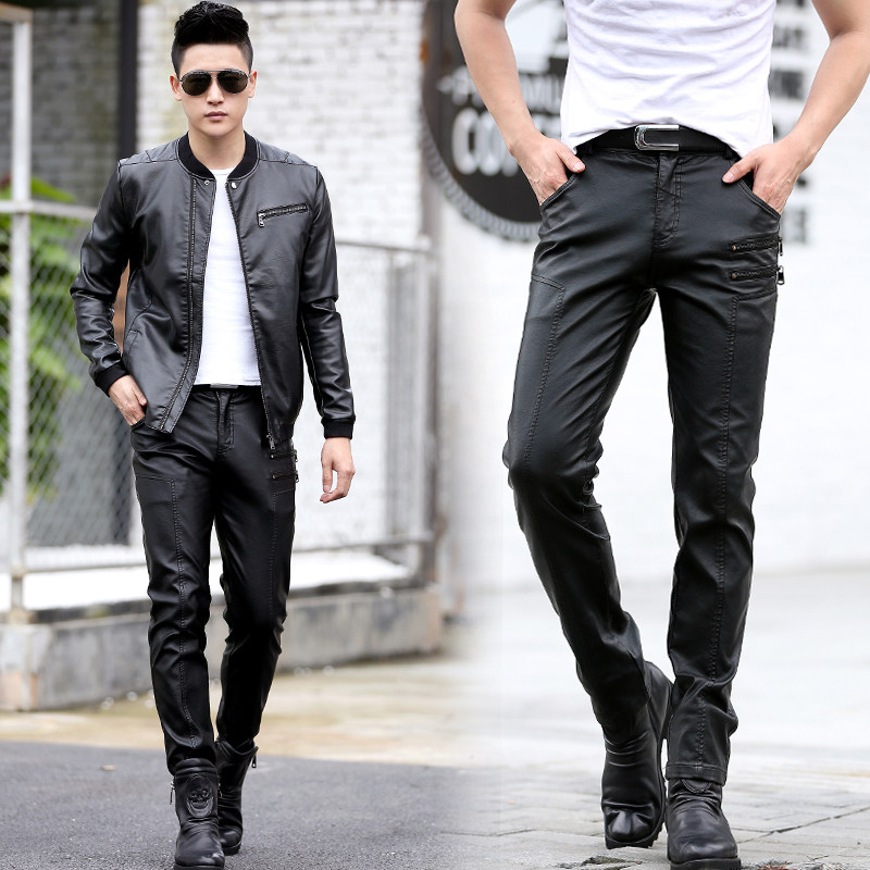 Pantalon cuir homme PU pour automne - Ref 1486335 Image 1