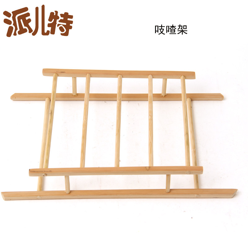 吱喳搭吱喳笼子配件竹笼子打斗比赛用品需要调式热卖 鸟笼屎尿架