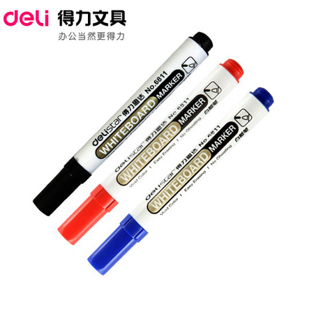 得力6811 白板笔 白板书写笔 水性白板笔 展示板笔 可擦白板笔