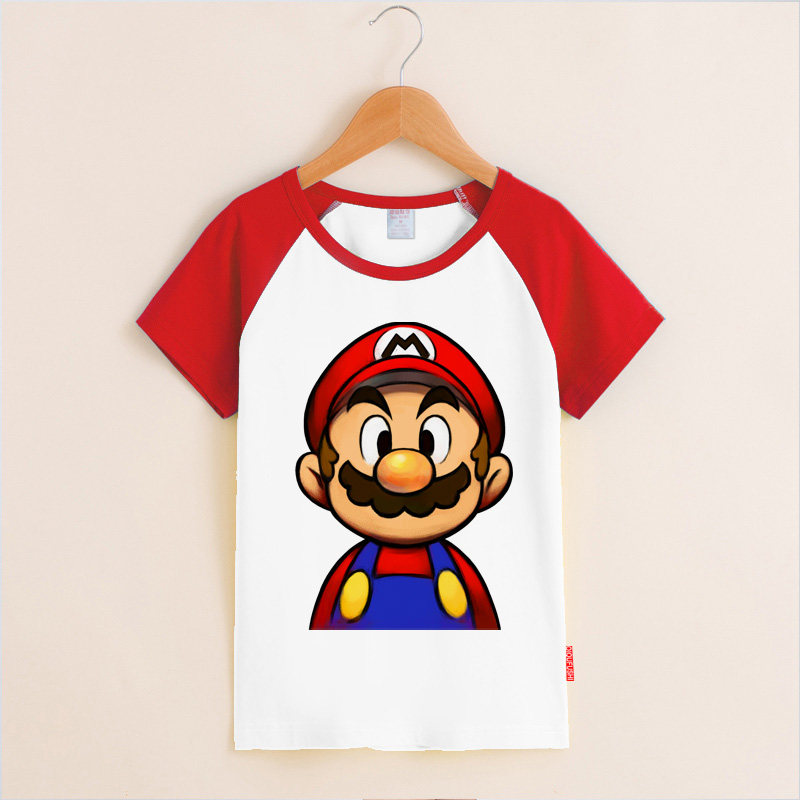 Korean Edition summer lady half sleeve lovers Short sleeved Water pipe Brother Mario Louis lovely lovers T-shirtin the Men's clothing, T-shirt  category - from Buy2taobao.com to provide professional Taobao agent buy service