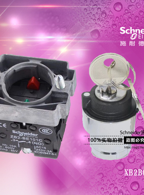 原装施耐德 XB2BG25C =ZB2BZ105C+ZB2BG2C带钥匙选择开关二档自锁
