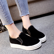 Fall of 2015 the Korean version of the new solid-colored shoes with flat round head lazy cake heavy bottom pedal Lok Fu shoes women's shoes