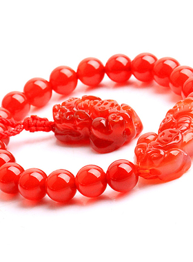 貔貅手链红玛瑙貔貅手链貔貅吊坠