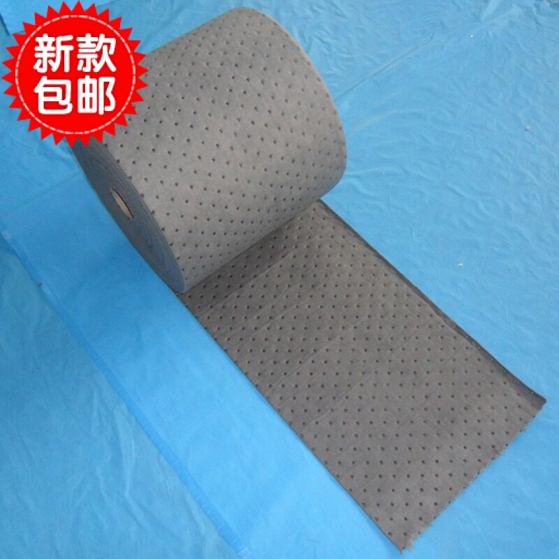 灰色2mm吸液卷 卷状强力吸液棉 危险化学品吸附棉 40cm*50m可定做