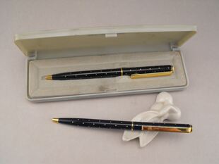 满50包邮50型正品圆珠笔铜杆旋转出芯学生练字笔学习用品怀旧