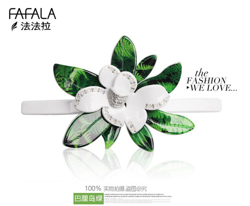 法国佩妮栀子花开水钻弹簧夹包邮