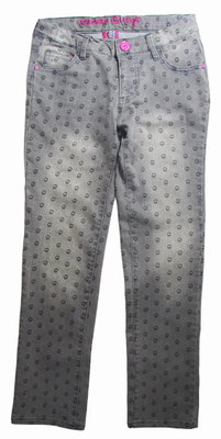 印花全棉水洗微弹长裤