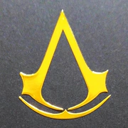 Assassin Creed Metal Chữ ký Nhãn dán Trò chơi xung quanh Nhãn dán điện thoại vàng - Game Nhân vật liên quan