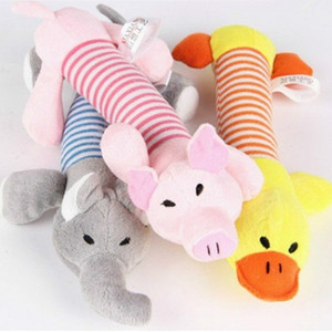 宠物毛绒玩具狗狗发声玩具可爱小猪小象小鸭条纹玩具泰迪比熊博美