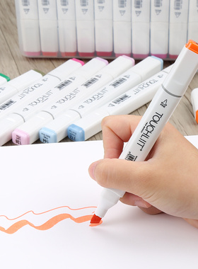 Touch liit六代酒精油性双头马克笔塔奇丽特6代单支自选满正品学生绘画设计30支送笔袋TOUCHLIIT笔