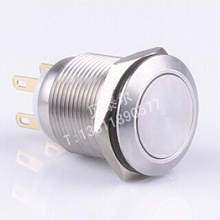 【红波按钮】HBS1GQ-11(LAS1GQ-11)系列 19mm平圆形 金属按钮开关