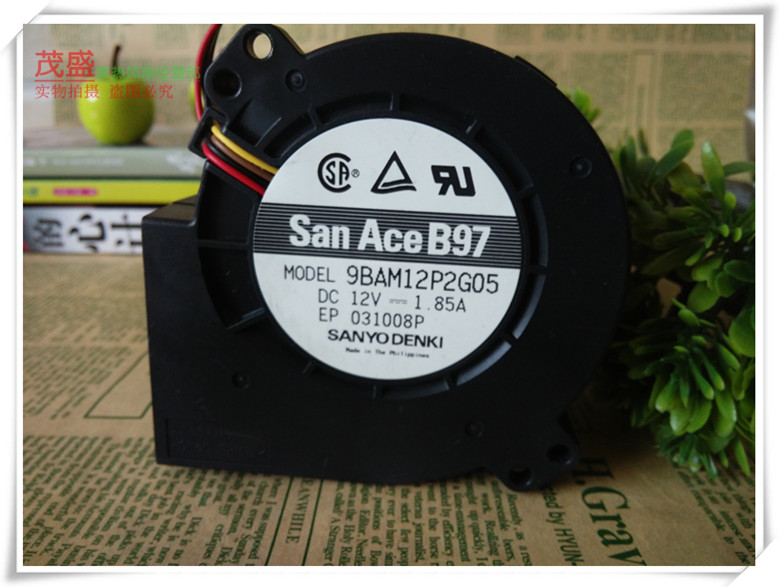 原装三洋 12V 1.85A 9733 1U2U大风量鼓风机 9BAM12P2G05涡轮风扇