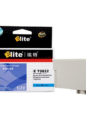 埃特 E T0822 青色墨盒 适用爱普生 R270/R290/R390/RX590/RX610