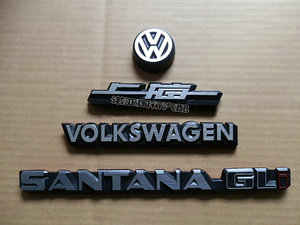 老款后字母标桑塔纳99新秀化油器车后圆标后标志贴/改装专用正品