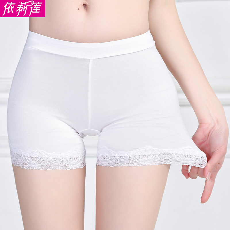 依莉蓮2018春夏新款蕾絲打底褲女防走光安全褲修身顯瘦薄彈力短褲