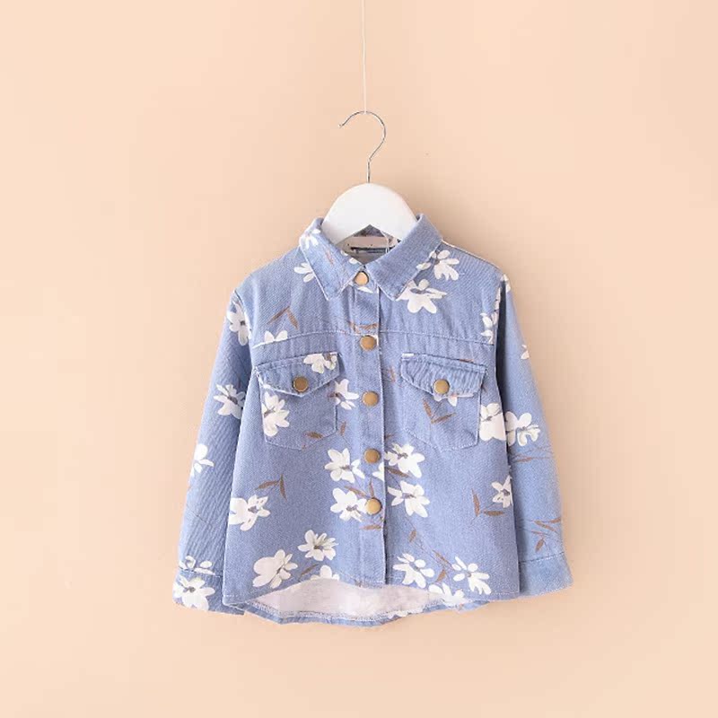 Chemise fille à manche longue en toile - Ref 2088702 Image 3