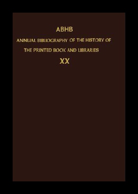 【预售】Abhb Annual Bibliography of the History of the Pr