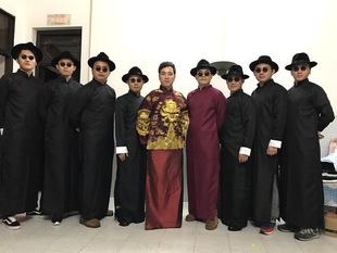 中式民国演出唐装伴郎服功夫电影斧头帮复古上海滩许文强兄弟服