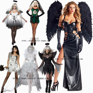 骷髅装情侣女巫服装cos海盗服鬼新娘鬼新郎万圣节服装吸血鬼服