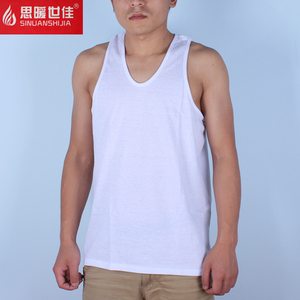 3件包邮全棉跨栏汗背心吊带男式无袖背心夏宽松纯棉上衣汗衫打底