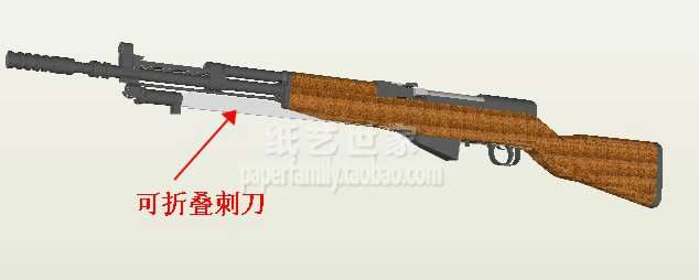 苏联sks半自动步枪纸模型