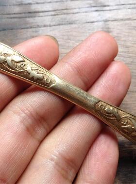 金水一流的清代苏工天成款银鎏金錾花发簪，工艺精湛完美保真保老