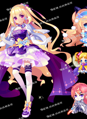 falsh 矢量游戏 小公主 巫师 魔法师 印度阿三小精灵角色人物素材