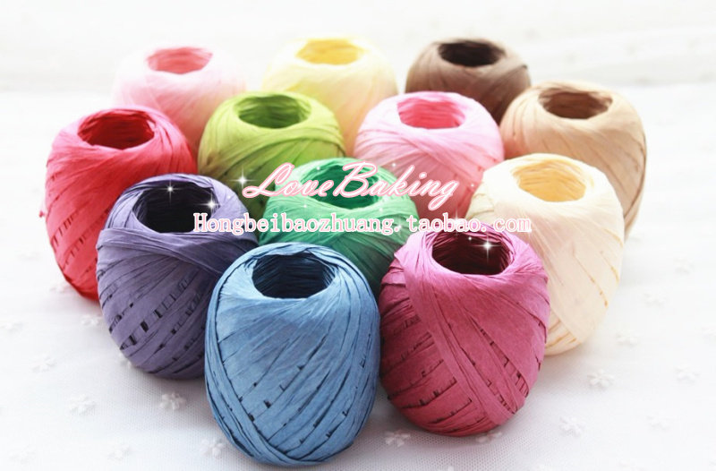 超值韩国烘焙包装 彩色棕榈绳 拉菲草 纸绳 包装纸绳（20米）在类目 节庆用品/礼品, 糖盒/糖盒配件中 - 来自Buy2taobao.com提供专业的淘宝代购服务