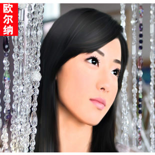 又见一帘幽梦场景帘绝美少女水晶珠帘新款门帘隔断挂帘子玄关帘