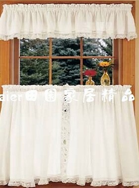 美式乡村kenar蕾丝半帘
