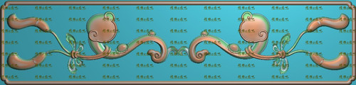 高清设计素材精雕图浮雕图jdp灰度图精品如意围板300x71新款特价