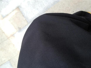 特黑弹力涤麻混纺防皱免烫细斜纹面料西装裤子套装春秋布料DIY