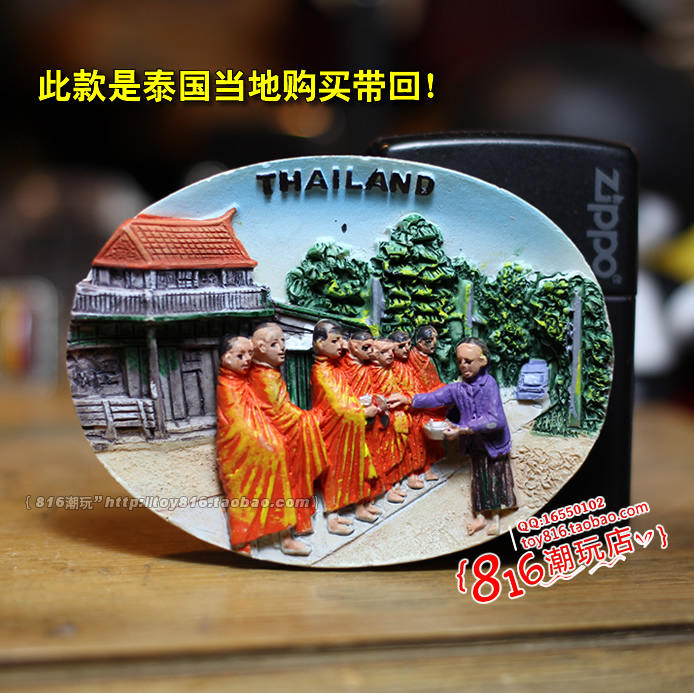 泰国当地购买带回僧人冰箱贴