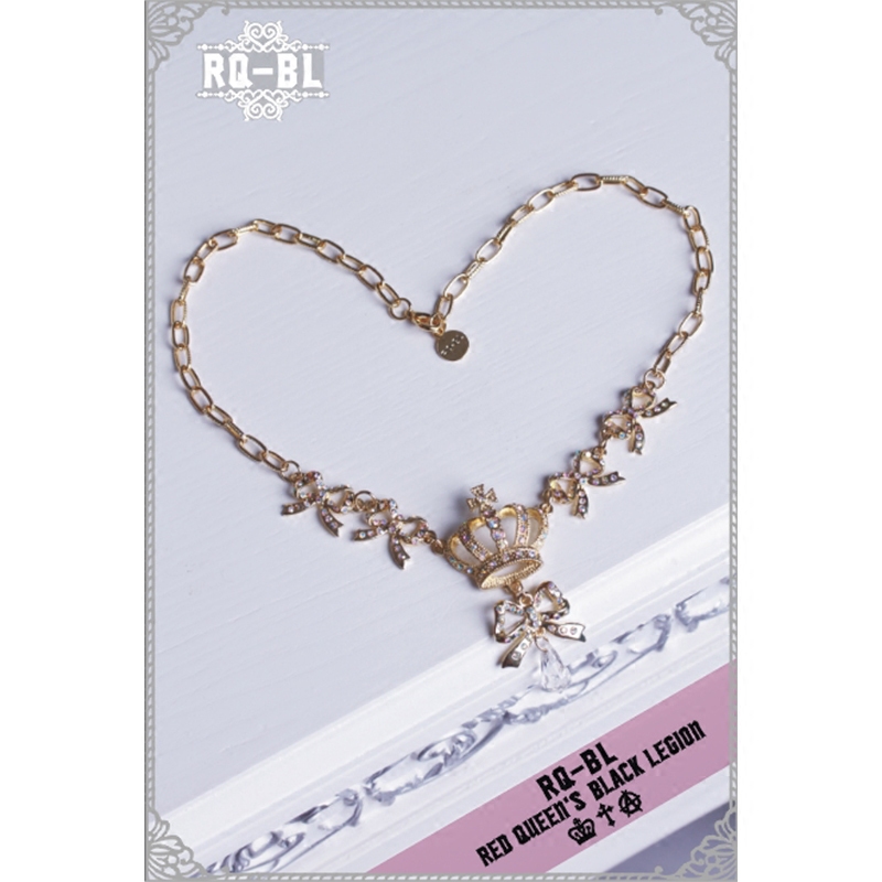 复古宫庭镶水钻皇冠洛丽塔项链