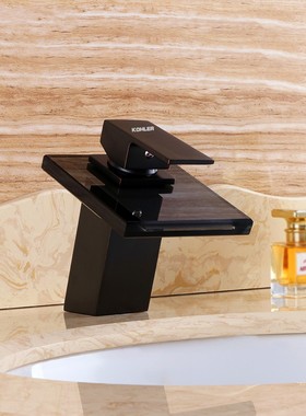 纳斯尔丁全铜玻璃ORB黑古铜黑色玻璃瀑布冷热洗脸面盆水龙头上市