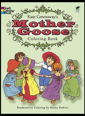 【预售】Kate Greenaway's Mother Goose Coloring Book