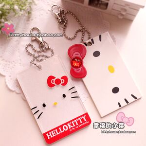 ●满29包邮●日本限定高档Hello Kitty塑料行李挂牌/姓名牌/卡套